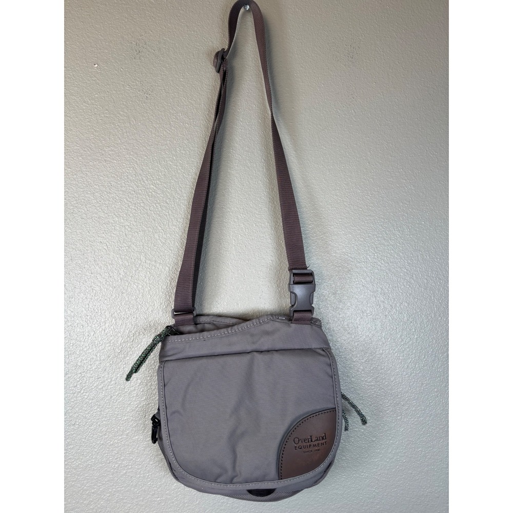 Overland Equipment Gray Nylon Crossbody Travel Bag Organizer Purse Adjustable